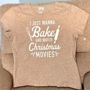 COOKIES & CHRISTMAS MOVIES * Holiday TEE * Short Sleeves for Warm Weather * XL *